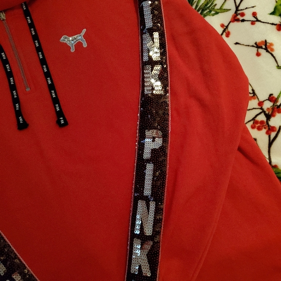 VS Pink Quarter Zip Hoodie - Picture 3 of 7